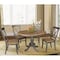 International Concepts Round 36 in Rd Extension Dining table, 4 RTA chairs, Hickory/Washed Coal, 36 W, 48 L, 29.3 in H, Wood K45-36RXT-C613-4 - alternate 2